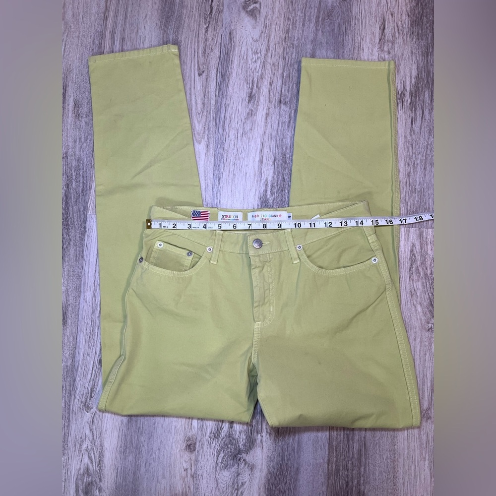Fabrizio Gianni Lime Green Straight-Leg Pants Size 6 - Picture 6 of 13